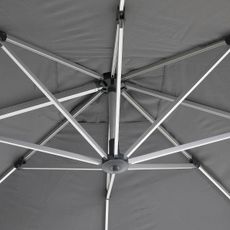 DEOKORK Slnečník výkyvný EXCLUSIVE LED 3x3 m (grafit)