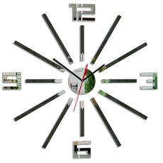 ModernClock 3D nalepovacie hodiny Sheren wenge