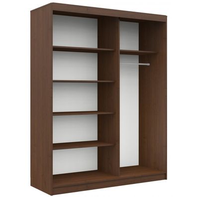 Šatníková skriňa posuvná 150cm CLP so zrkadlom wenge/dub sonoma