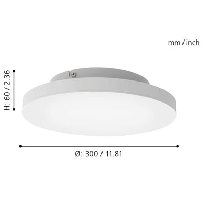 Eglo 99118 - LED RGB Stmievateľné stropné svietidlo TURCONA-C LED/15W/230V + DO