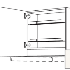 Kuchynská skrinka horní Naturel Erika24 pre digestor 60x57,6x35 cm bílá lesk 450.WDAF657LN