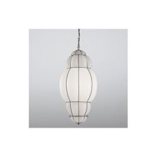 SIRU - Luster na reťazi RIVISTO 1xE27/60W/230V pr. 45 cm čierna/biela benátske sklo