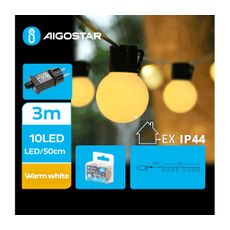 Aigostar - LED Vonkajšia dekoratívna reťaz 10xLED/3m IP44 teplá biela