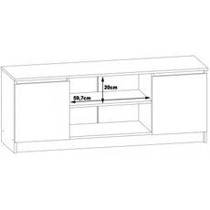 TV stolík RTV K140 dub sonoma