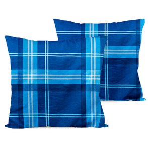 4Home Flanelová obliečka na vankúšik Blue plaid