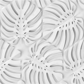 Sklenený panel 60/60 Monstera White Esg