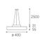 LED2 - LED Luster na lanku ROTO LED/48W/230V 2700K/3300K/4000K IP40 biela pr.40 cm