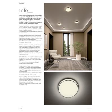 Redo 01-3729 - LED Stropné svietidlo FRISBI LED/8W/230V IP44 biela