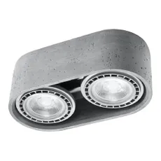 Sivé bodové svietidlo 27x14 cm Spattio - Nice Lamps