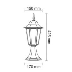 Vonkajšia lampa 1xE27/20W/230V IP43 42,5 cm čierna