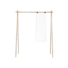 Vešiak z borovicového dreva so zrkadlom Karup Design Hongi Natural