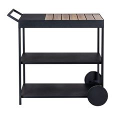 Servírovací stolík na kolieskach s doskou z akácie 40x80 cm Miro - Wenko