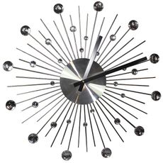 Nástenné hodiny crystals strieborný 50 cm