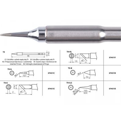 Hrot spájkovací, T9-ILS
