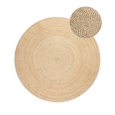 Obojstranný jutový okrúhly koberec v prírodnej farbe ø 200 cm Braided Ivory – Hanse Home
