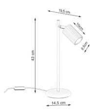 Stolová lampa v tehlovej farbe (výška 43 cm) Gleam – Nice Lamps