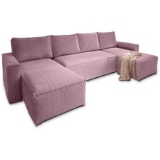Svetlofialová sedacia súprava do U SMART COSARO 295x140 cm