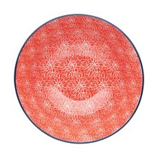 Červená keramická miska Kitchen Craft Floral, ø 16 cm