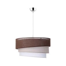 Duolla - Luster na lanku TRIO 1xE27/40W/230V pr. 45 cm hnedá/béžová/biela