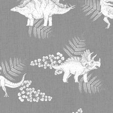 Marburg Umývateľná tapeta DINOSAURI na stenu do detskej izby Zvoľte farbu: Sivá