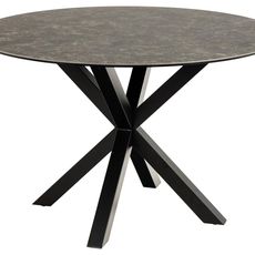 Actona Okrúhly jedálenský stôl Heaven 120 cm čierny mramor