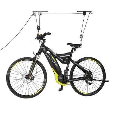 Vešiak na bicykel na strop, kladkový, nosnosť 20 kg