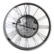 Mondex Since 1986R Nástěnné hodiny RAMSEY MECHANISM 54 cm stříbrné