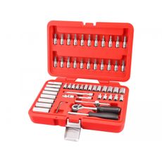 Hlavice nástrčné, sada 57ks, CrV, 1/4"