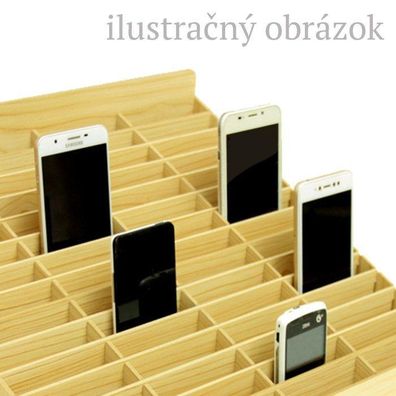 Drevený DIY stojan na mobilné telefóny 14ks svetlé drevo