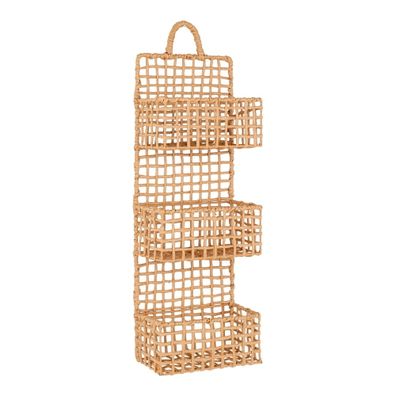 Poschodová kovová polica v prírodnej farbe 25 cm Sines – House Nordic