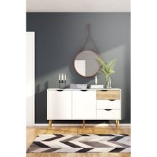 Biela komoda 147x82x39 cm Oslo – Tvilum