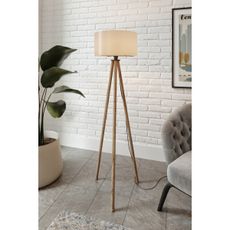 Stojacia lampa AYD 1xE27/40W/230V hnedá/šedá
