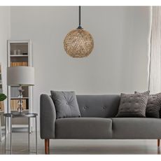 Luster na lanku JUTE 1xE27/60W/230V hnedá