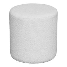 Biely taburet z textílie buklé Ejby – House Nordic