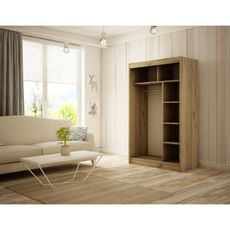 Kvalitná Šatníková Skriňa Solit 120 cm Čierny Mat/ Biely Mat