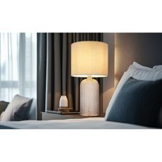 Globo 21735G - Stolná lampa SOFIA 1xE27/60W/230V šedá