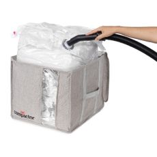 Sivý kompresný úložný box Compactor Oxford, 125 l