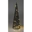 Vianočný LED kužeľ Blackwire čierna, 12 x 40 cm