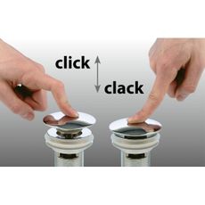 Bruckner - Umývadlový výpust CLICK-CLACK pr. 6,4 cm lesklý chróm
