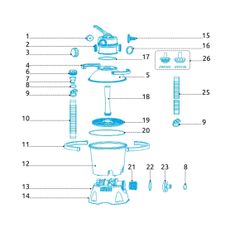 Marimex | Ventil 6-cestný k filtrácii ProStar 2 m3/h | 10624093