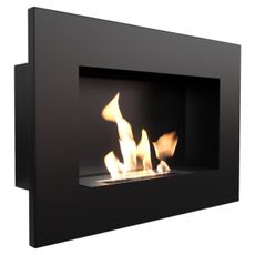 Kratki DELTA/CZARNY/TUV - Vstavaný BIO krb DELTA 40x60 cm 2kW čierna