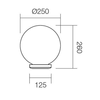 Redo 9771 - Náhradné tienidlo SFERA pr. 25 cm IP44 biela