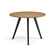 Konferenčný stôl PRIMO ZEN, priemer 100 cm, čierna podnož, buk