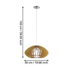 Eglo 95257 - Luster COSSANO 2 1xE27/60W/230V