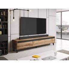 CAMA MEBLE Nord tv stolík dub wotan / antracit / čierna