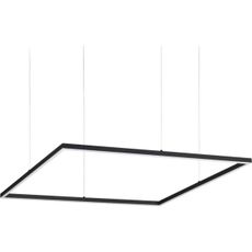Ideal Lux - LED Luster na lanku ORACLE SLIM LED/53W/230V 3000K 90x90 cm čierna