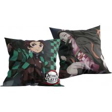Obojstranný vankúš Demon Slayer - motív Tanjiro & Nezuko - 40 x 40 cm