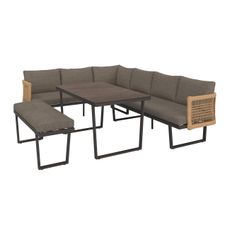 Beldano TERASOVÁ SEDACIA SÚPRAVA 4-dielne, kov, plast, sklo, textil