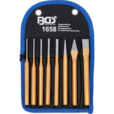 Súprava vyrážačov závlačiek BGS 1658 | 150 mm | vrátane sekáča + jamku | 8dielna