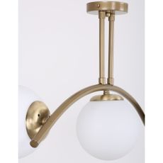 Biele/v zlatej farbe stropné svietidlo so skleneným tienidlom ø 15 cm Yay – Squid Lighting